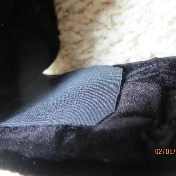 Authentic Sheared Black Beaver Fur Jacket Headband Belt - Picture 11 of 13